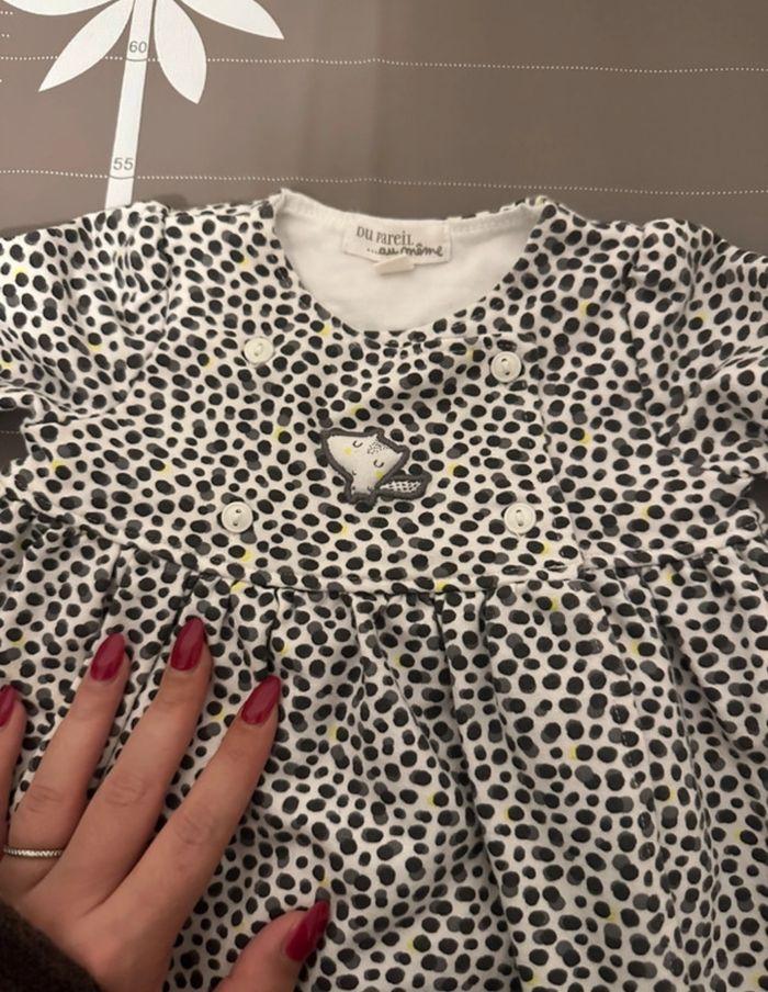 Robe doublée à manches longues fille 3 mois Du pareil au même - photo numéro 2