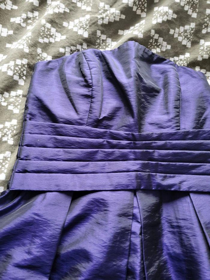 Robe de soirée Taille XS 34 bustier violet à reflets - photo numéro 8