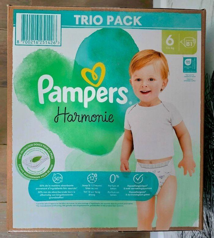 2 Trio Packs Couches Pampers Harmonie Taille 6 - 13+ kg - photo numéro 3