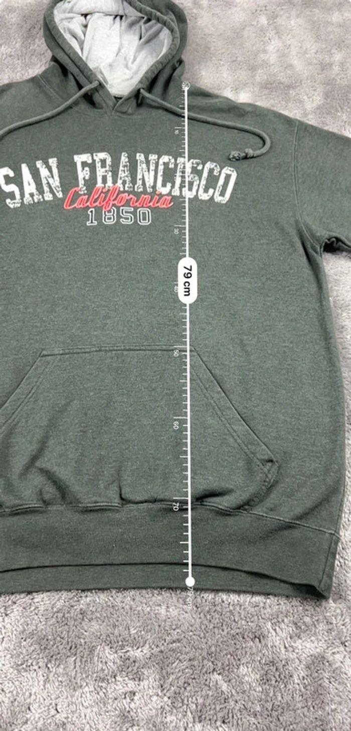 👕 Sweat à capuche University Rare Vintage y2k 90s San Francisco California 1850 Gris Taille XL 👕 - photo numéro 3