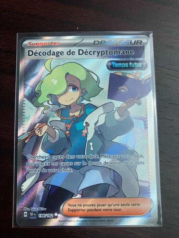 Carte Pokémon full art Dresseur Décodage de Decryptomane Forces temporelles 198/162 - photo numéro 3