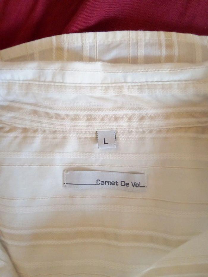 Chemise manches longues crème Carnet de Vol taille L en très bon état - photo numéro 10