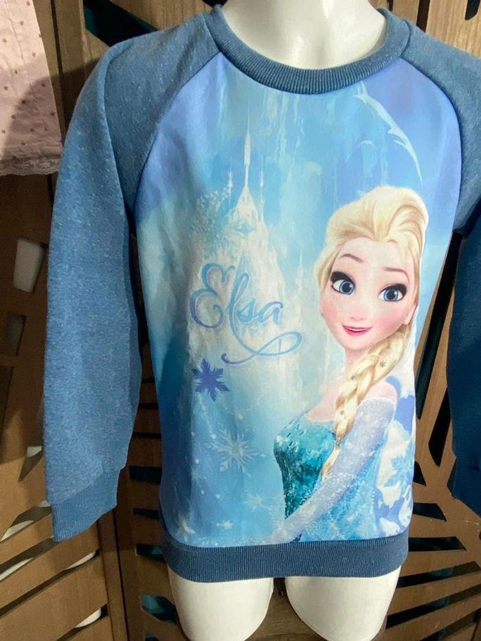 Ensemble fille 6 ans jupe dentelle et Sweat Disney reine des neiges réf F6 222 223 - photo numéro 2