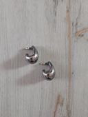 Boucles d'oreilles gouttes d'eau noir gris