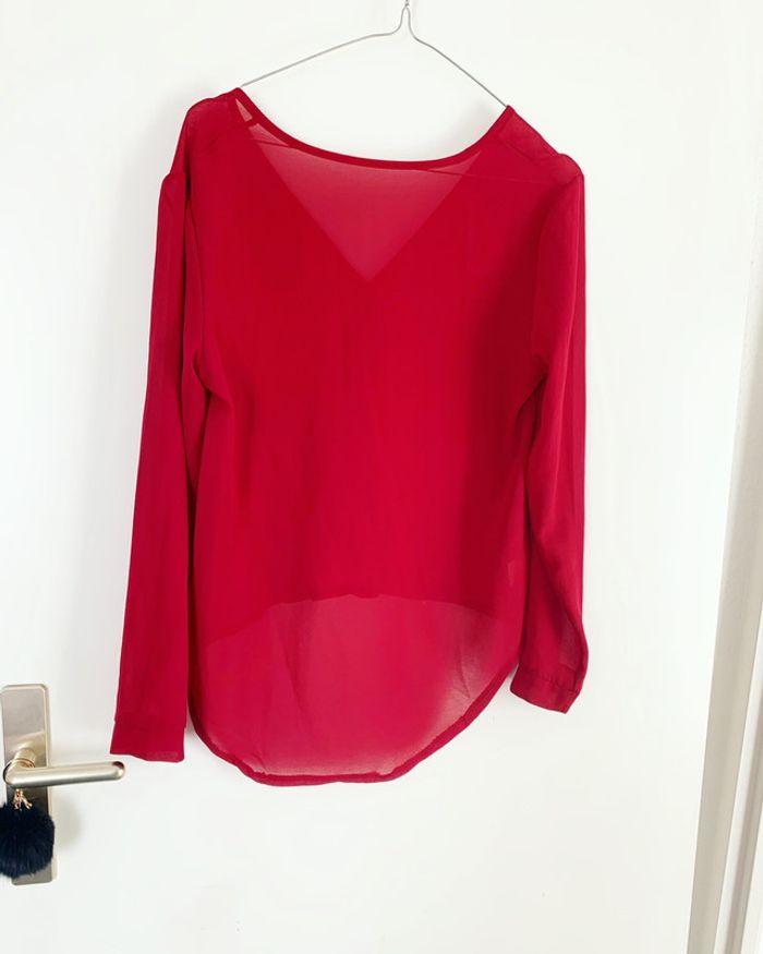 Blouse vaporeuse rouge - photo numéro 2