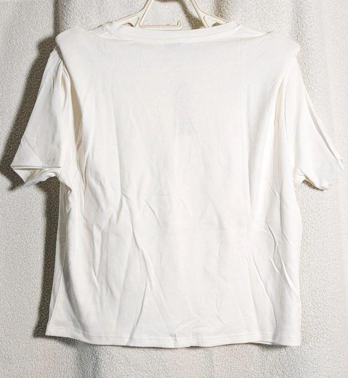 T-shirt manches courtes 100% coton blanc taille M - photo numéro 2