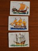 3 bon points d'école - bateaux - vintage