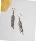 Boucles d oreille grandes plumes argents