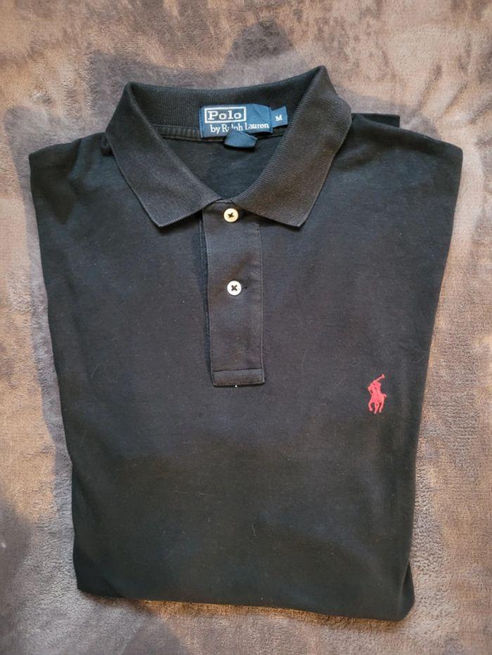 Polo Ralph Lauren Taille M Noir Logo Brodé Classique - photo numéro 2