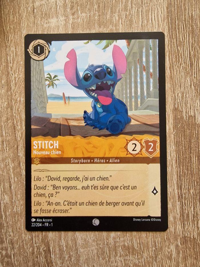 Carte Disney Lorcana Stitch Nouveau Chien 22/204