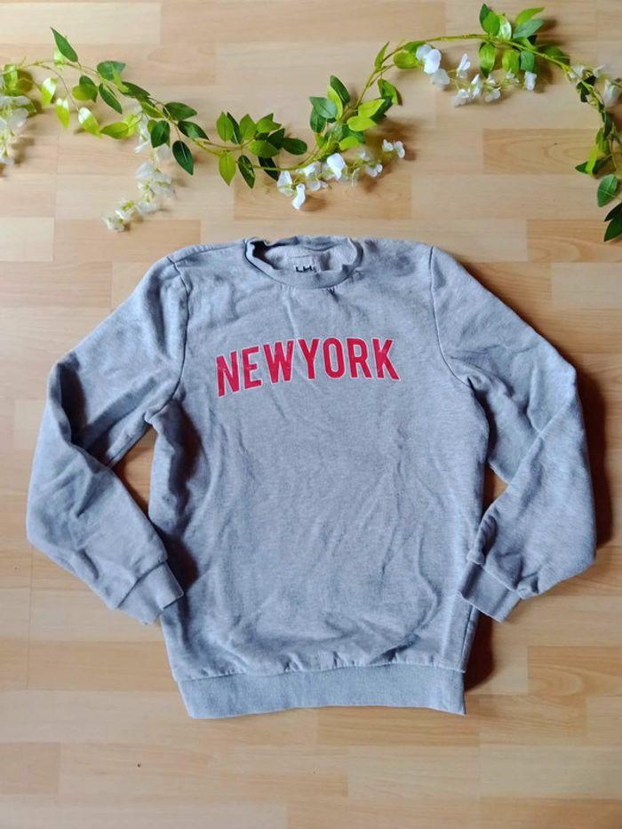 Sweat "New York" gris - photo numéro 1