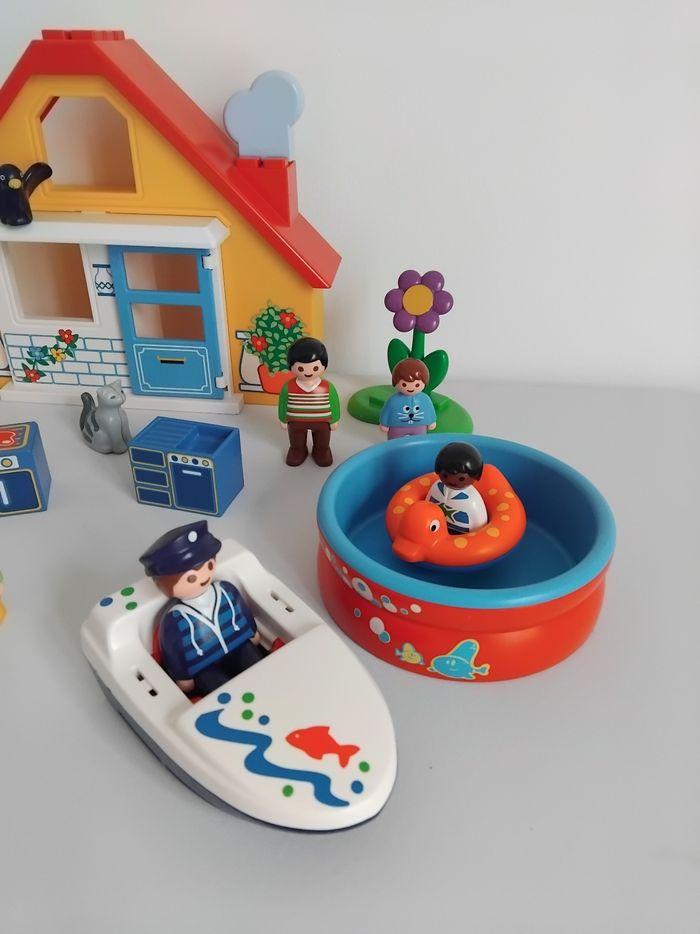 🏡 Playmobil 123 Maison de Vacances Piscine Voiture Bateau 9527 - photo numéro 4