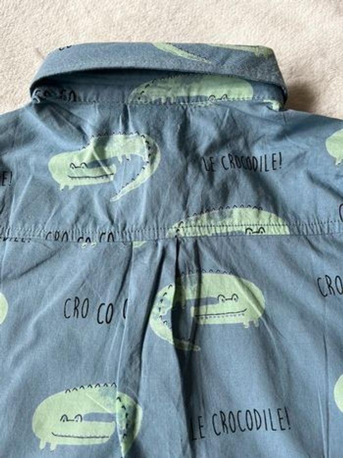 Chemise légère manches courtes imprimée crocodiles 3 ans garçon - photo numéro 5