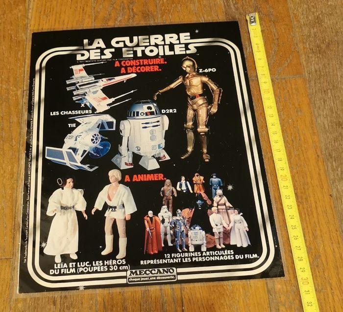 Ancienne publicité star wars plastifiée fin 70 - photo numéro 1