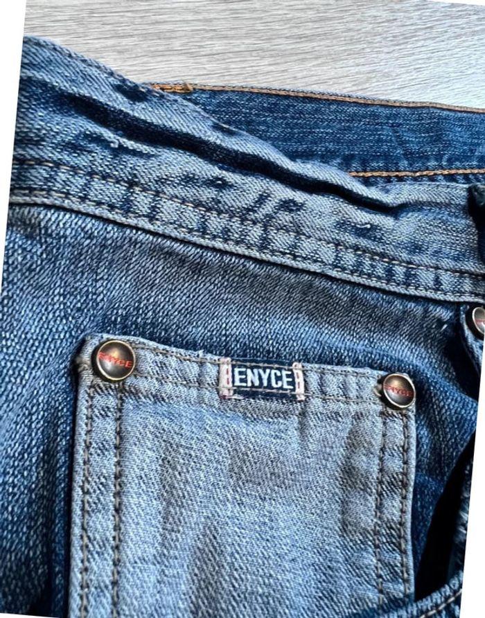 🩳 Short vintage brodé hip hop Enyce en jean Bleu Taille L 🩳 - photo numéro 19