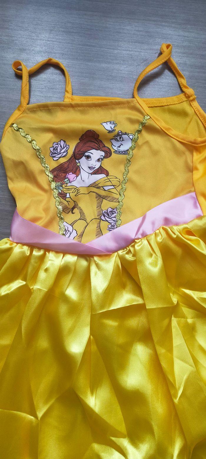 Robe / déguisement de princesse fille jaune 98/104 cm - photo numéro 2