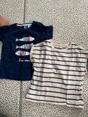 Lot de 2 t-shirt Marin