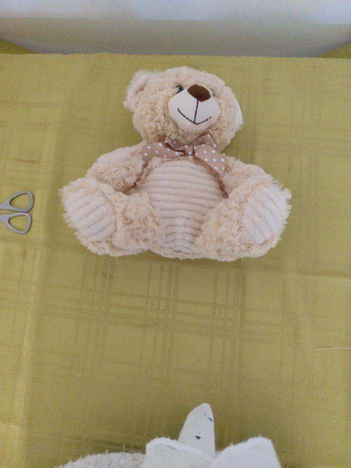 ourson en peluche crème 25 cm - photo numéro 2