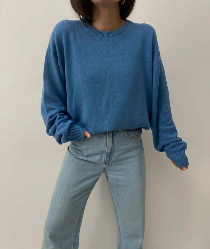 Oversized pull long bleu - photo numéro 9