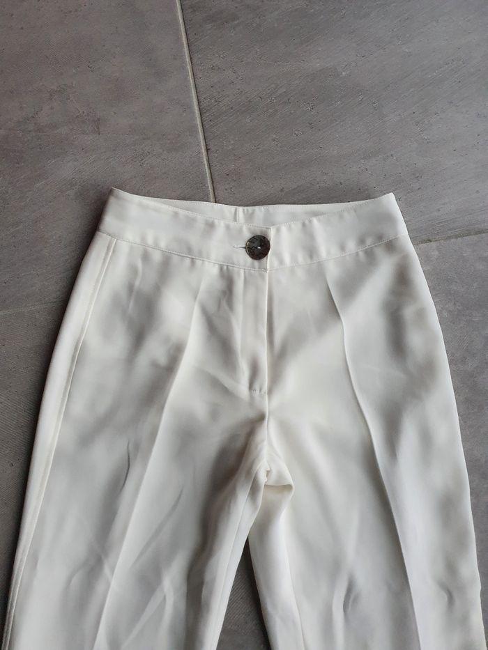 Pantalon taille haute blanc Caroll 36 S - photo numéro 3