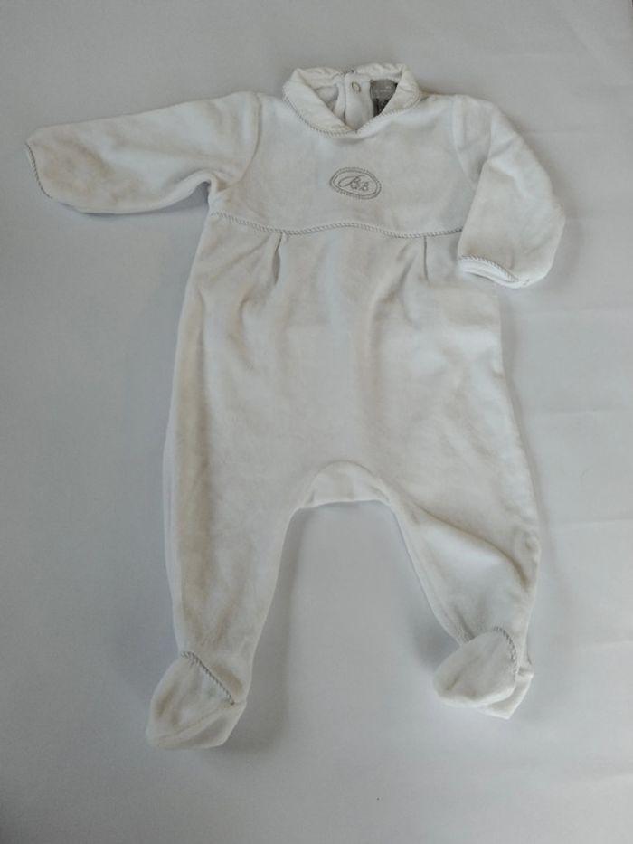 pyjama blanc Cyrillus fille 3 mois - 60cm - photo numéro 2