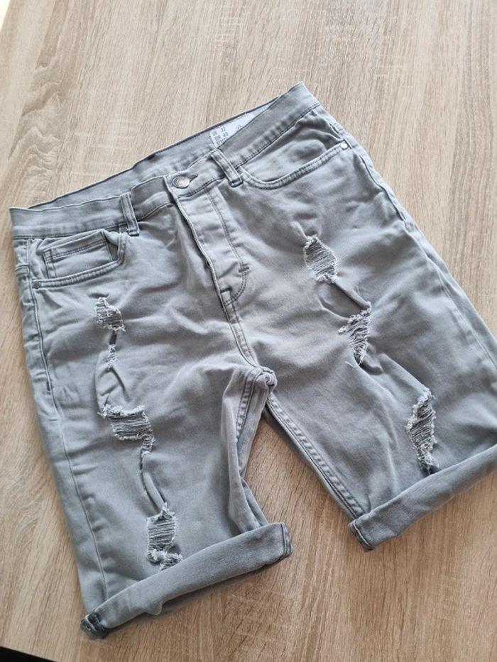 Short en jean gris - Primark - photo numéro 1