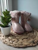 Bottes fourrées rose poudré chaudes imperméables 25