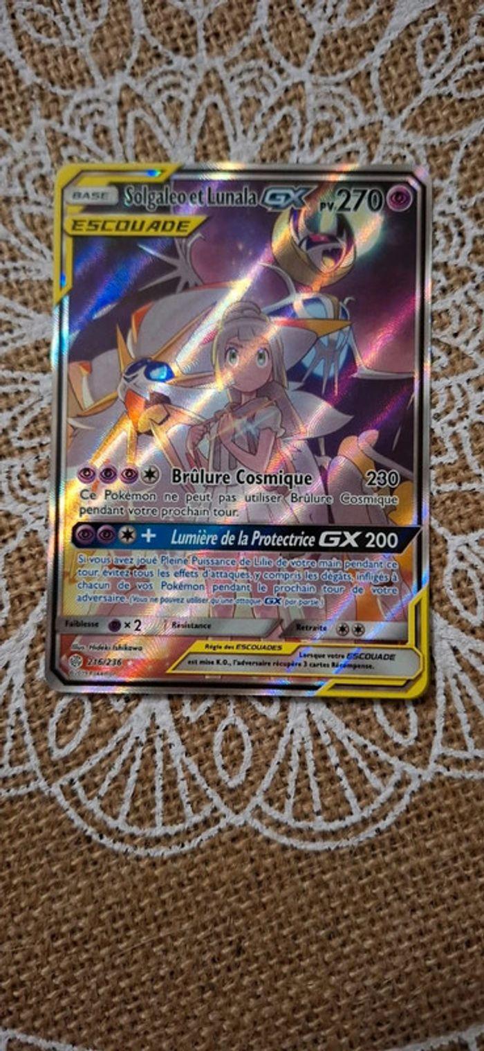 Carte Pokémon solgaleo et lunala gx escouade - photo numéro 1