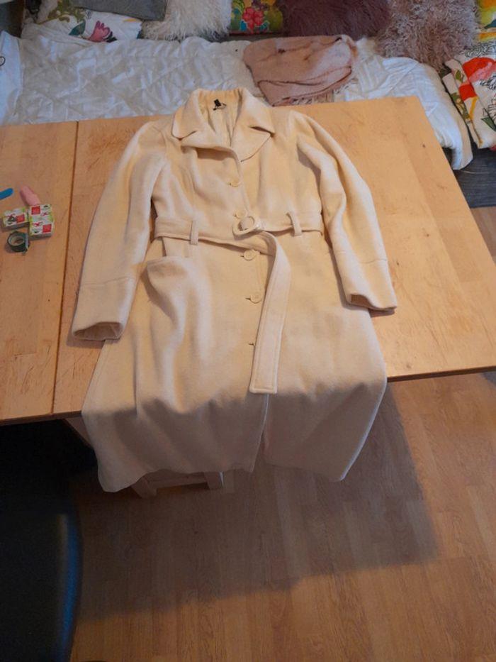 Manteau en laine beige tm - photo numéro 1