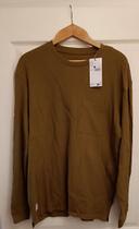 NEUF : Bonobo T-shirt col rond vert olive M