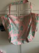 Sac cabas Splendist blissim rose et vert fermeture pression