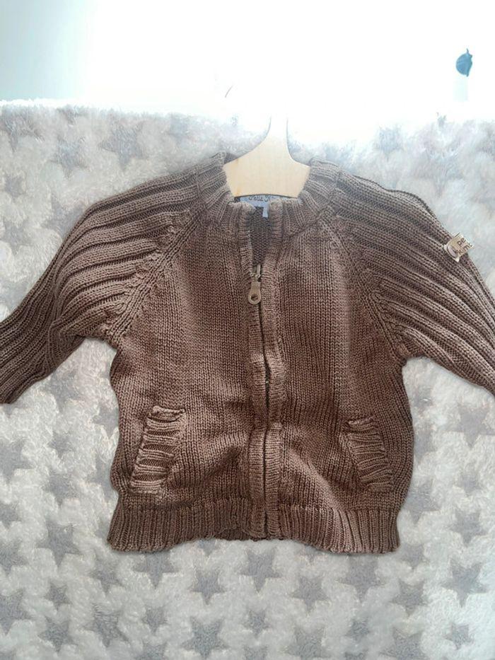 gilet marron épais petit kimbaloo