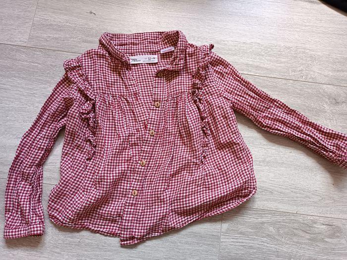 Chemise rouge a carreaux Zara