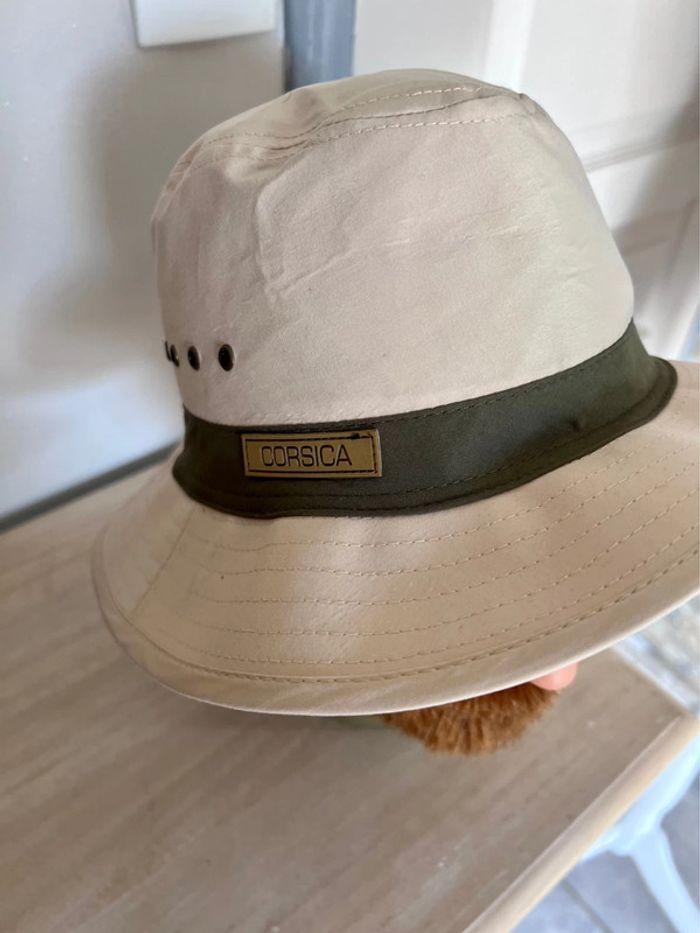 Chapeau homme taille 55 couleur beige et kaki Corsica - photo numéro 2