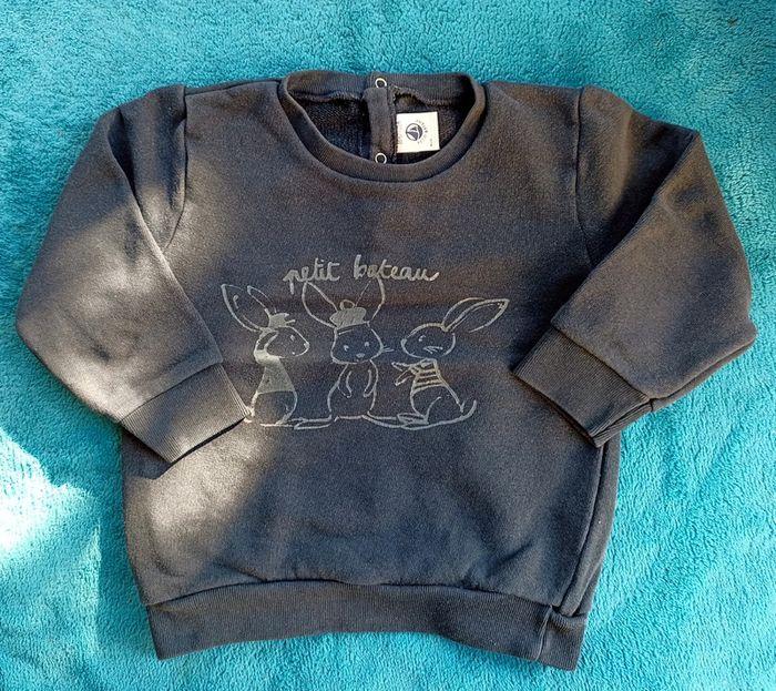 Pull sweat lapins Petit bateau 3 ans - photo numéro 1