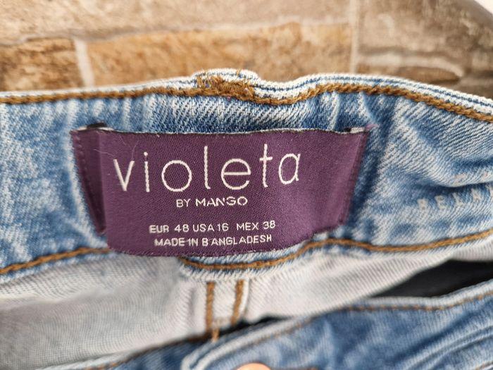 1 pantalon jean bleu stretch marque Violeta  taille 48 - photo numéro 2