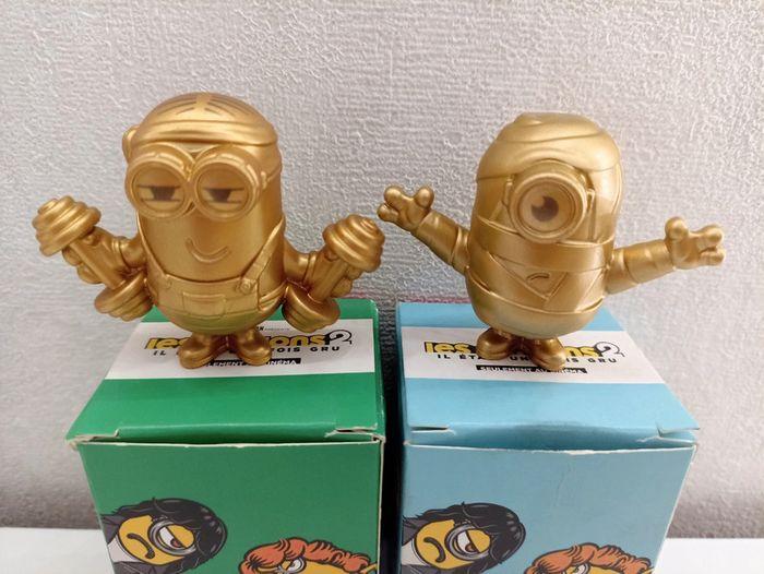 Lot 2 figurines minions McDo dorée - photo numéro 2