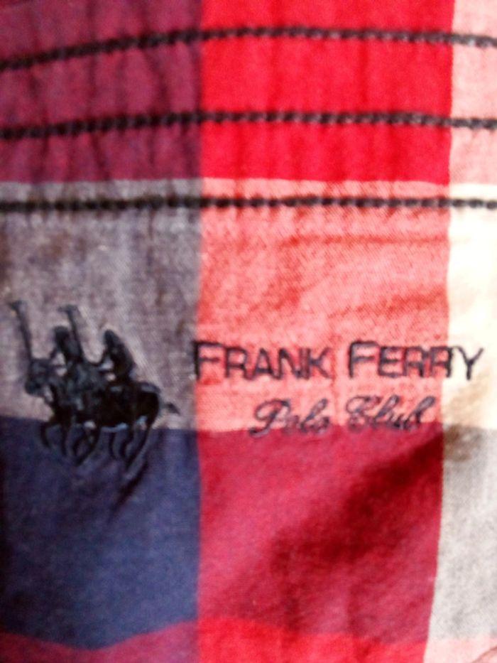 Chemise manches longues à carreaux Franck Ferry rouge et bleu taille M - photo numéro 10