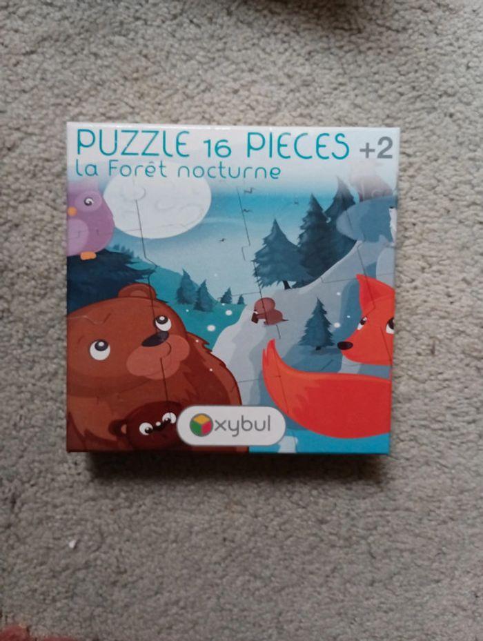 Puzzle la forêt nocturne 16 très grosses pièces Oxybul - photo numéro 2