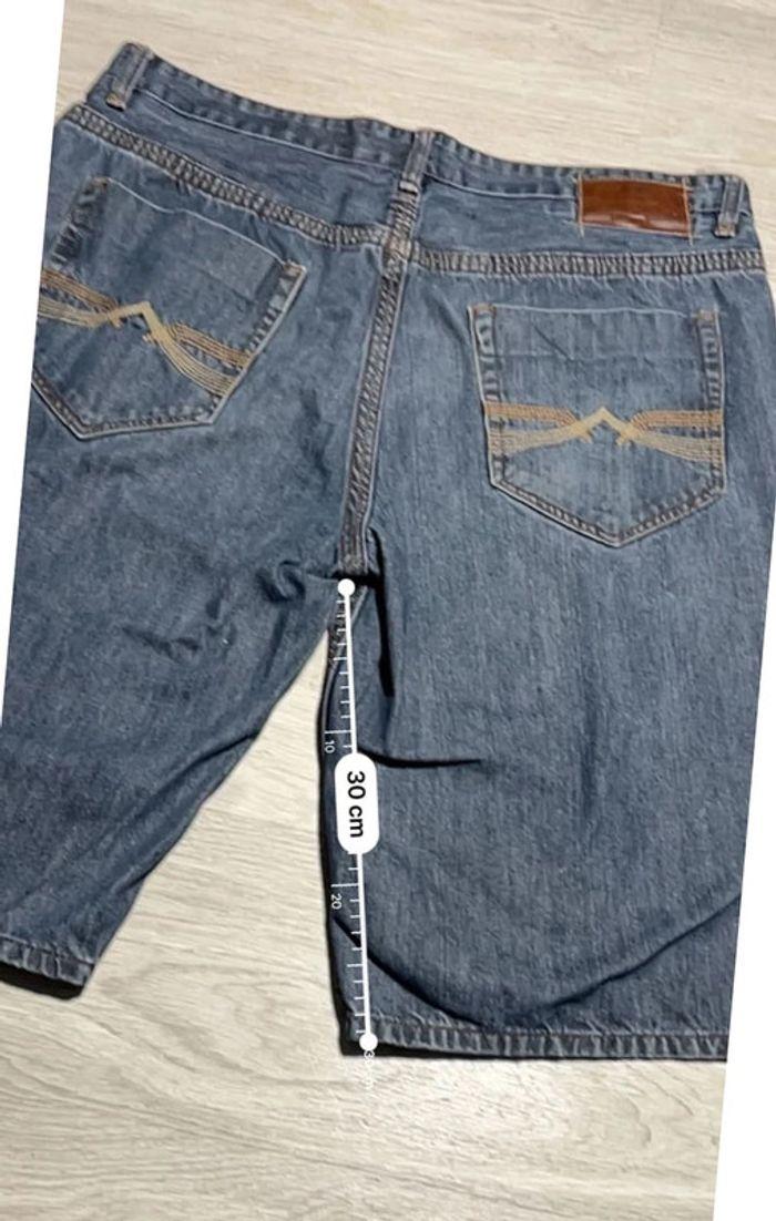 🩳 Short vintage brodé hip hop Ecko UNLTD en jean Bleu Taille 40 XL 🩳 - photo numéro 4