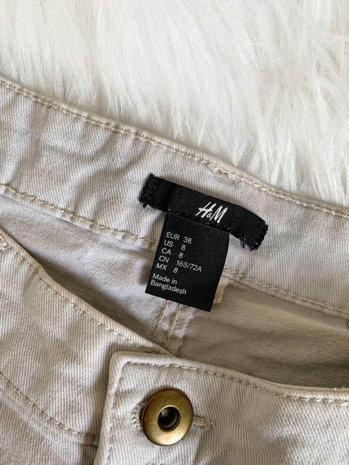 Short en jean crème - photo numéro 4