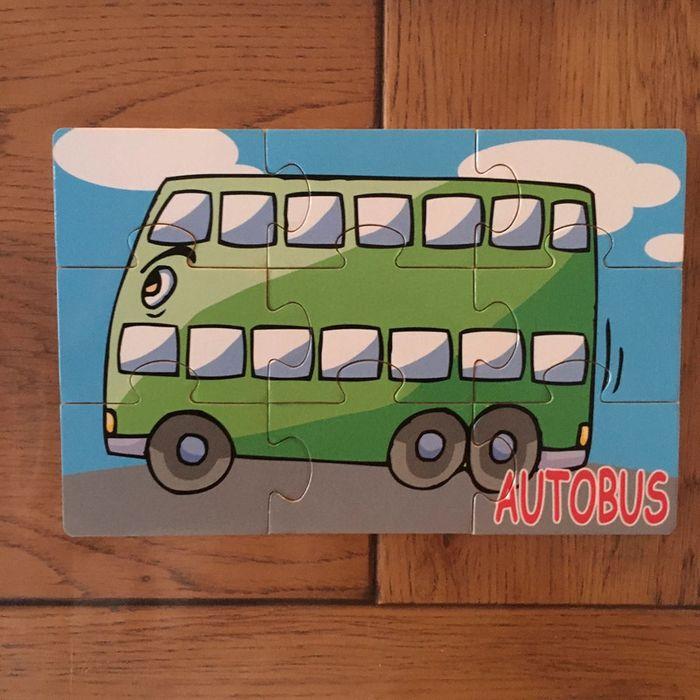 Lot de 2 puzzles bois Avion et Autobus - photo numéro 3