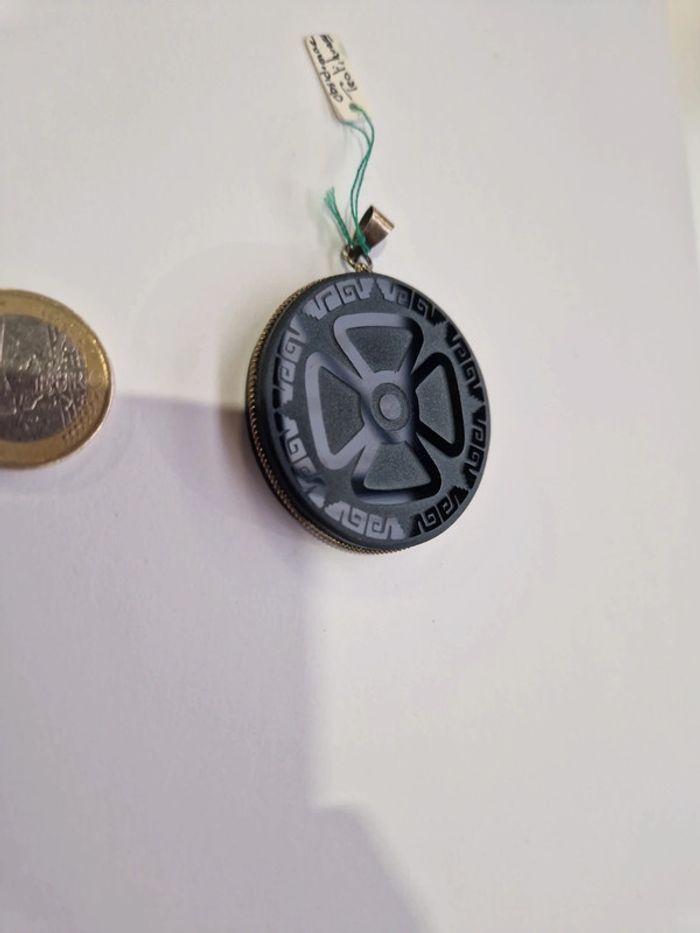 Pendentif obsidienne noire symbole teotihuacan - photo numéro 3