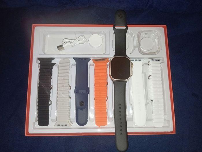 Coffret Montre connectée Smart watch écran tactile + 7 bracelets et étui de protection - photo numéro 2