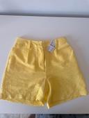 Short femme jaune