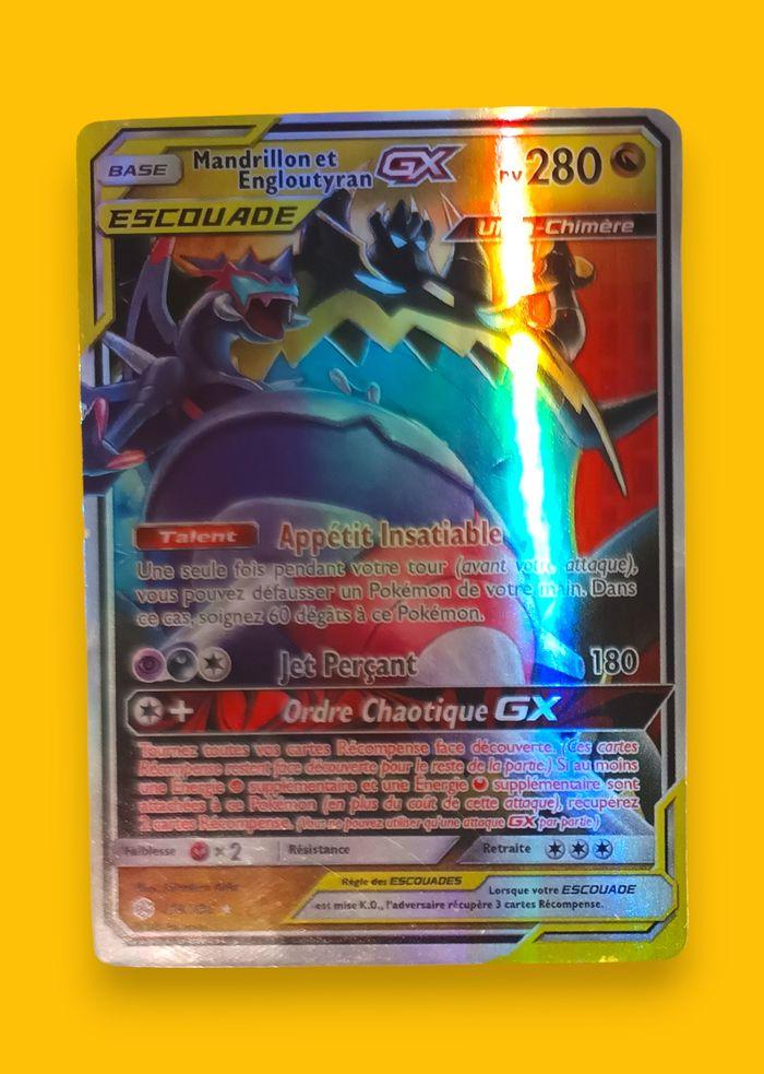 Ø Carte Pokémon Escouade Mandrillon et Engloutyran GX Illustration 158/236 - photo numéro 1