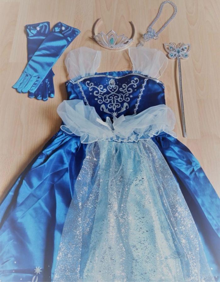 Déguisement robe princesse bleu marine et ces accessoires 5ans - photo numéro 3