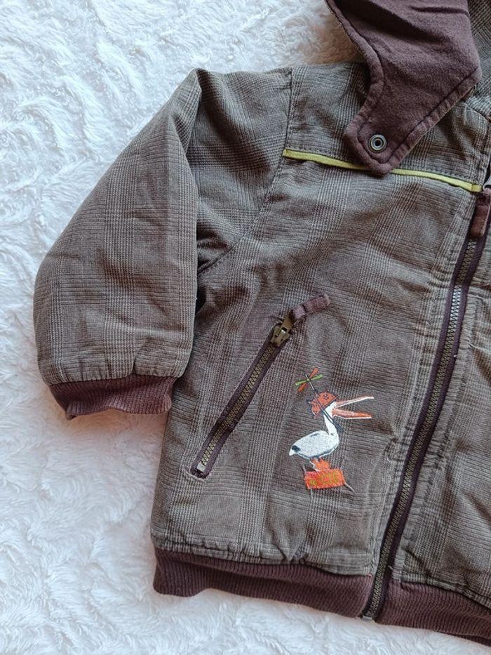 Manteau blouson zippé hiver avec capuche amovible Garçon 24 mois La compagnie des petits - photo numéro 3