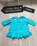 Robe bleue manche longue