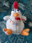 Peluche poule panier